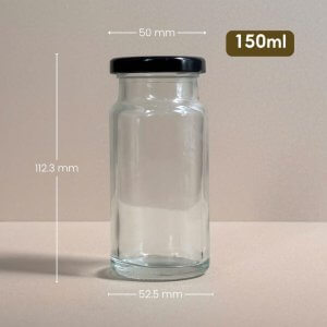 Kích thước hũ yến chưng tròn 150ml