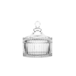 Thố thủy tinh Deli TG1032-4 vân sọc có nắp tho mut thuy tinh deli tg103204