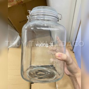 hu thuy tinh vuong tron 3 lit nap gai kin hoi
