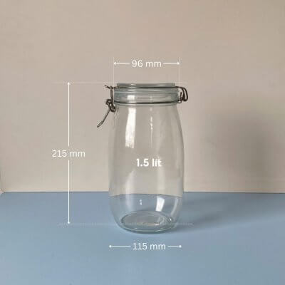 Hũ TRÒN nắp cài kín hơi 1L 1.5L 2L 3L kich thuoc hu gai tron 1500ml